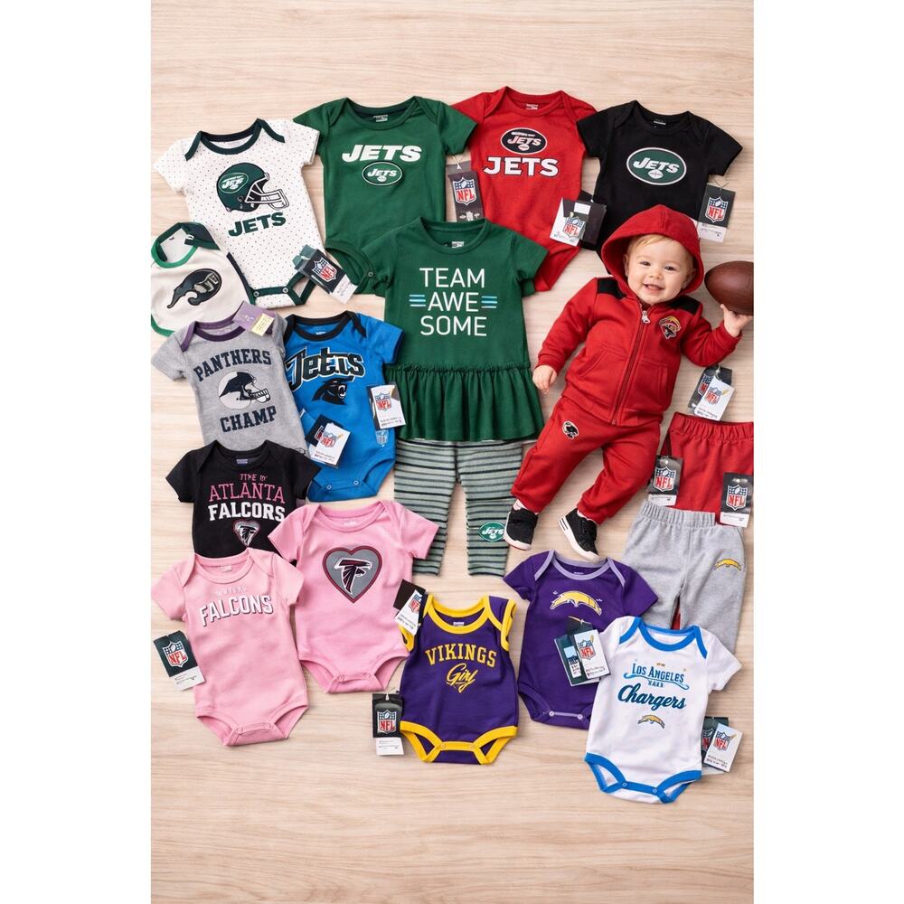 NFL Baby Clothing Lot 20pc NWT Reseller Bundle Mixed Teams
